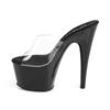 Pleaser - ADORE701 Mules à talons - Chaussures de pole dance - Noir/Transparent Product image